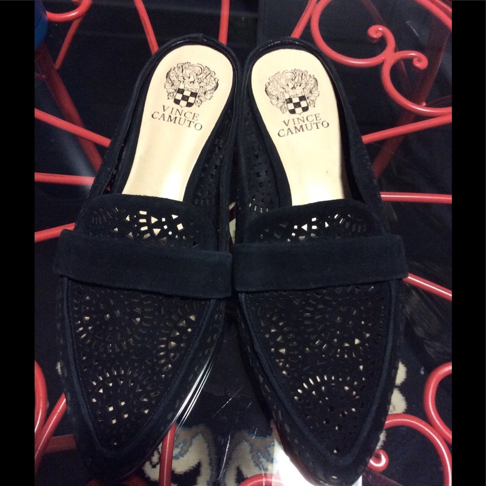 Vince Camuto beautiful Perforated mules.